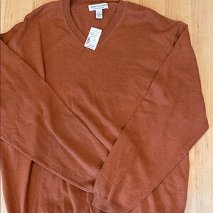 Pronto Uomo Rust V-Neck Sweater